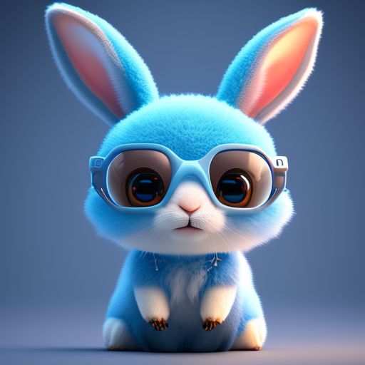 Meet the Adorable Blue Furry Buddy with a Twist! 🐰✨